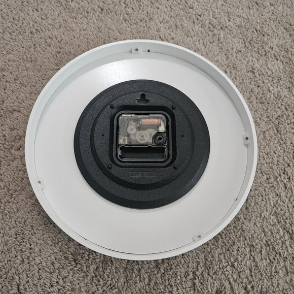 Sewing Theme 10.5" x 10.5" White Blue Pink Battery Round Wall Clock WORKS - Picture 6 of 6